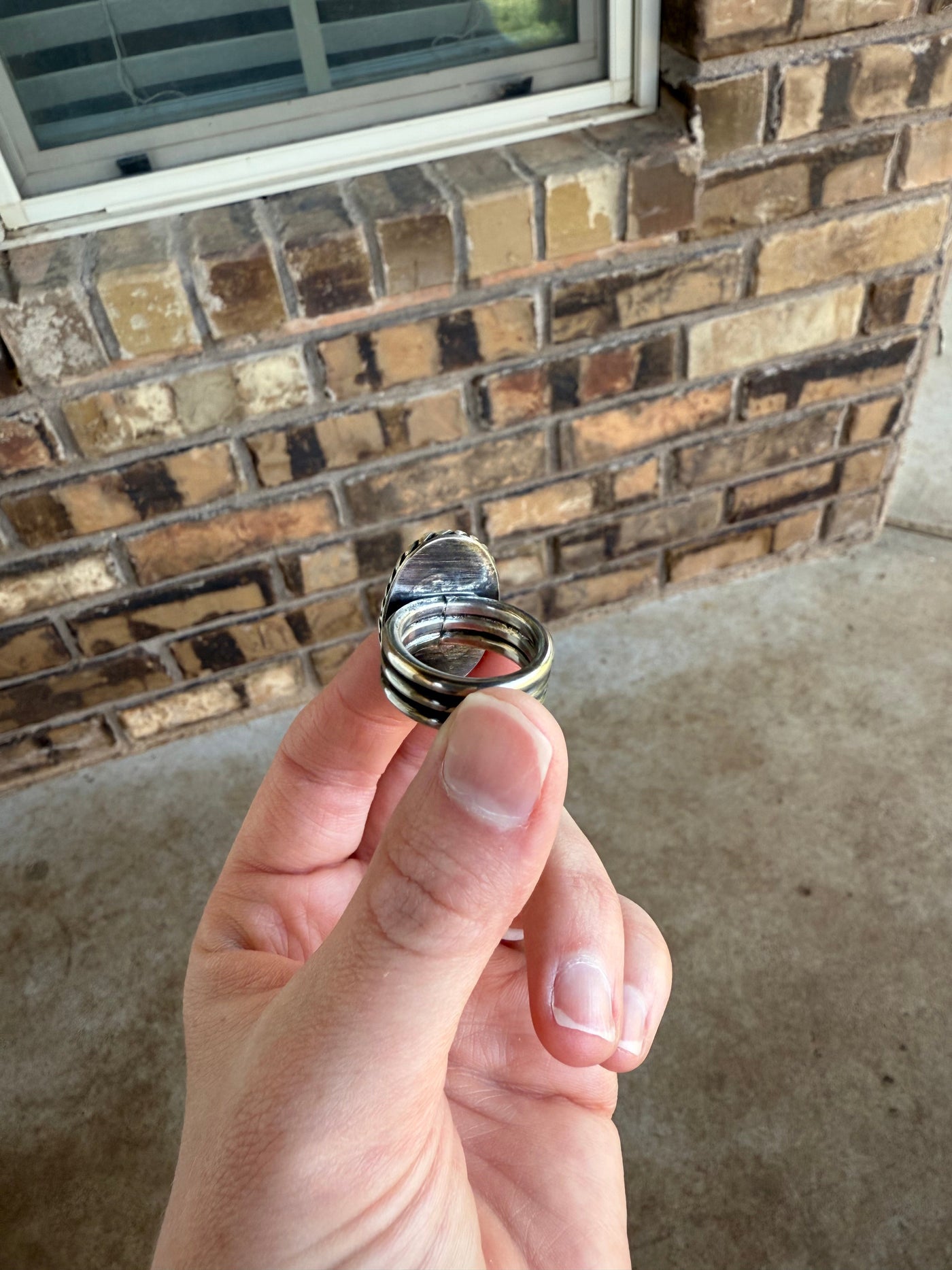 The Rio Grande Genuine Turquoise and Sterling Silver Ring, Size 6.5 | Boles Silver