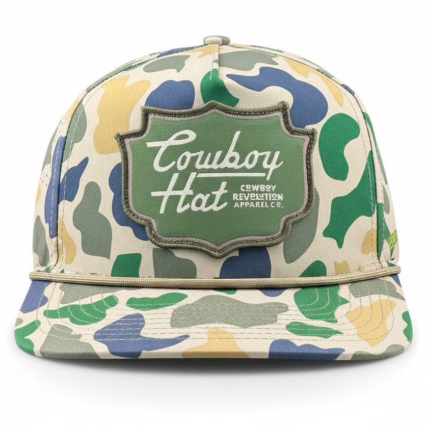 Duck Camo Patch “Cowboy Hat” - Performance Rope Hat