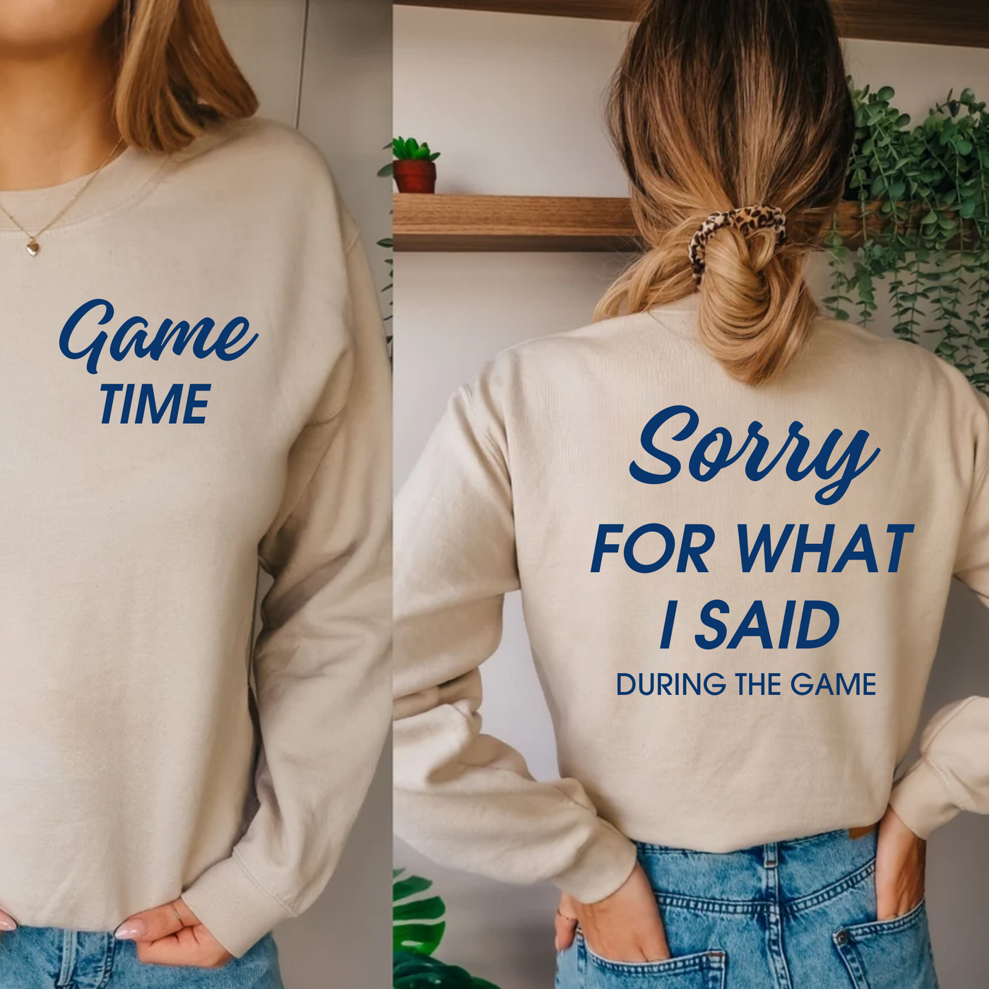 Sorry For What I Said Gameday Crewneck Sweatshirt