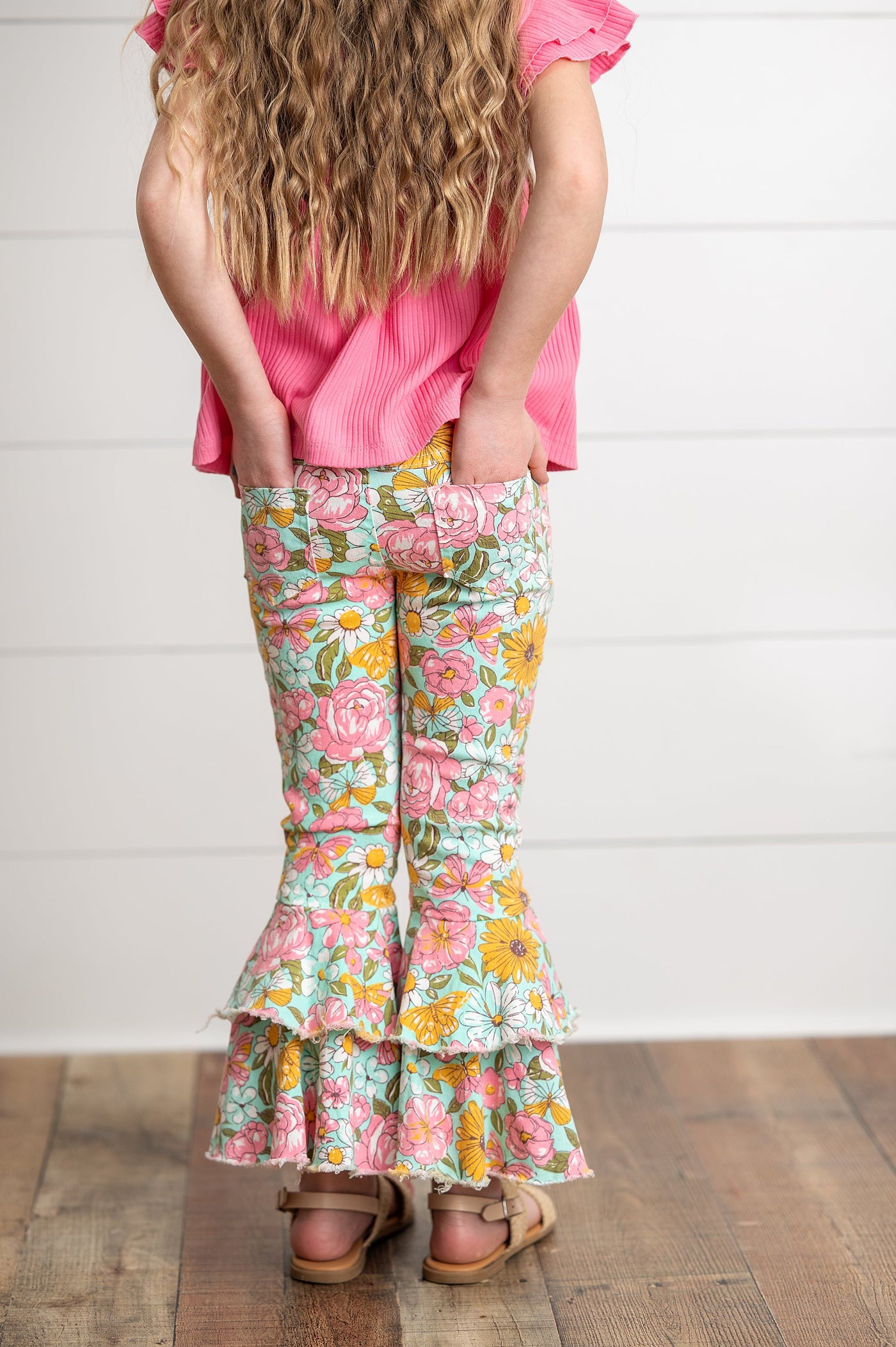 Flower Double Ruffle Jeans