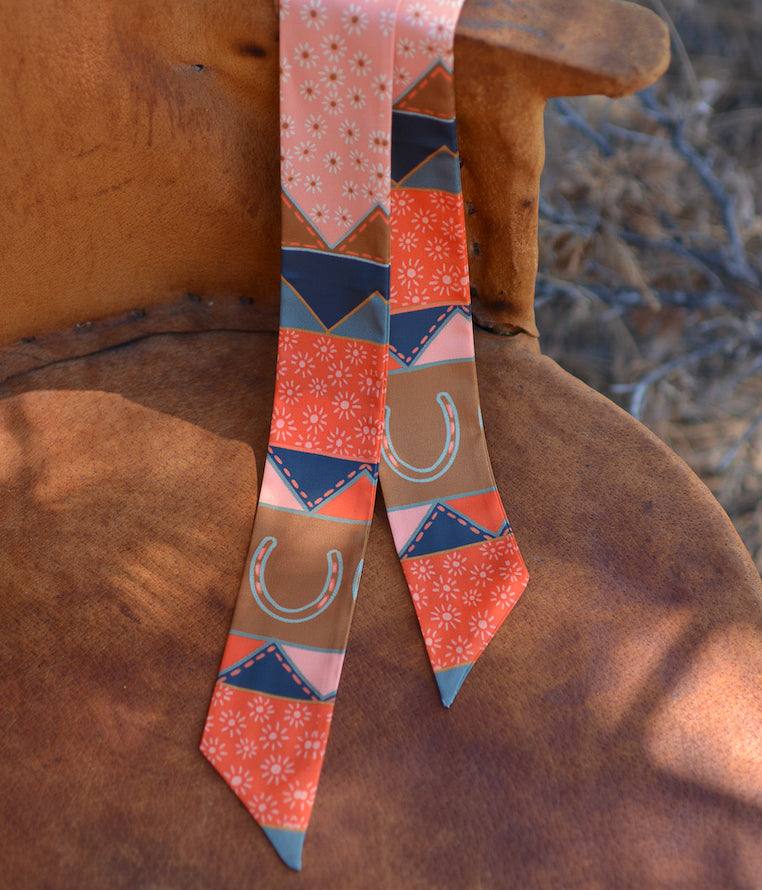 Frontier Bound Quilted Patchwork Silk Twilly