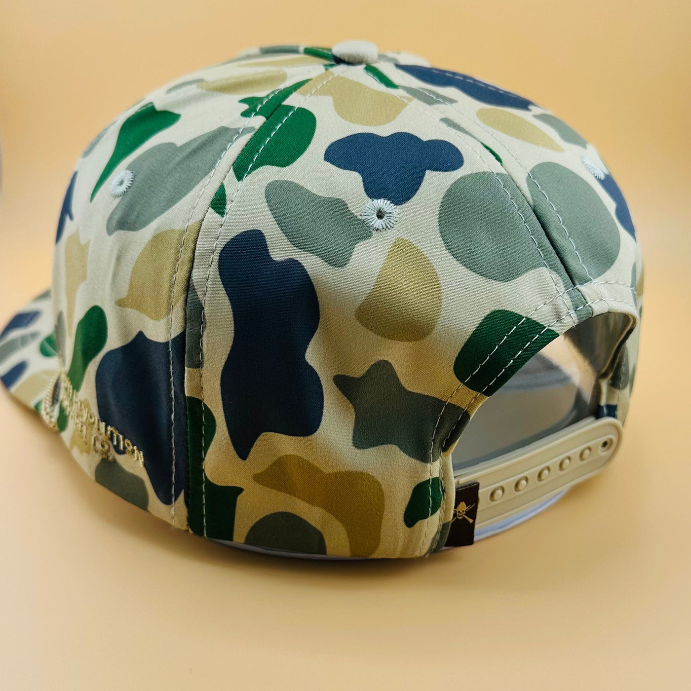 Duck Camo Script “Cowboy Hat” - 5-panel Trucker Hat