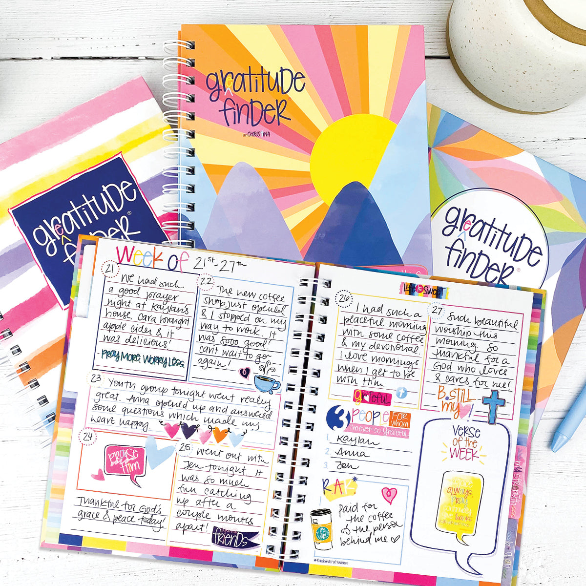 Faith-Based Gratitude Finder® Journals by Christina