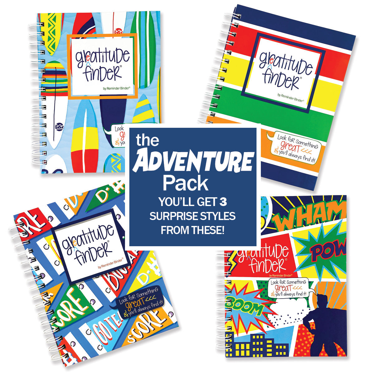 Surprise Set of 3 Gratitude Finder® Journals