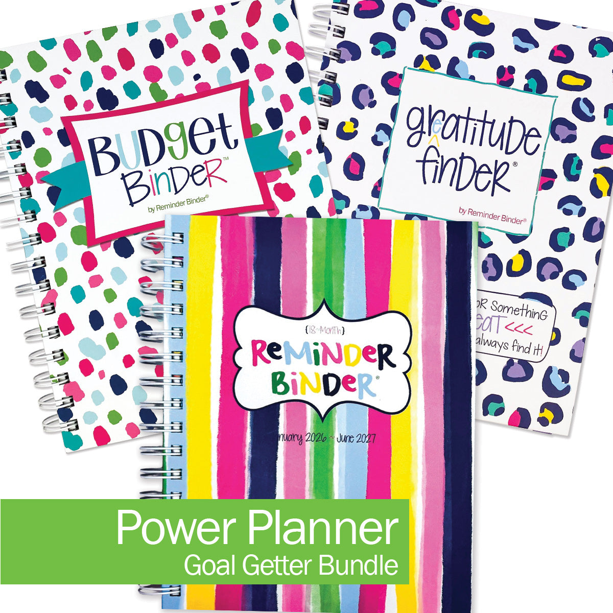 NEW! 2026-27 Dream Gift Bundle + BONUS 2026 Mini Calendar | Reminder Binder® Planner, Gratitude Finder® Journal and Budget Binder™