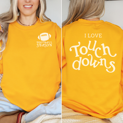 I Love Touch Downs Crewneck Sweatshirt