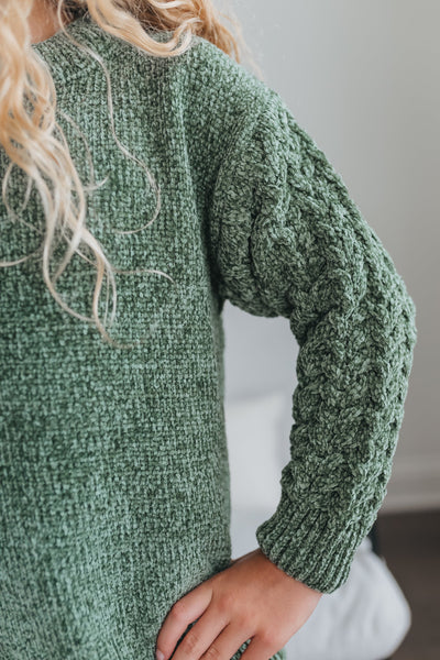 Green Chenille Nutcracker Bell Pant Set