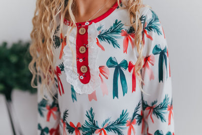 Holly Bow Lounge Gown