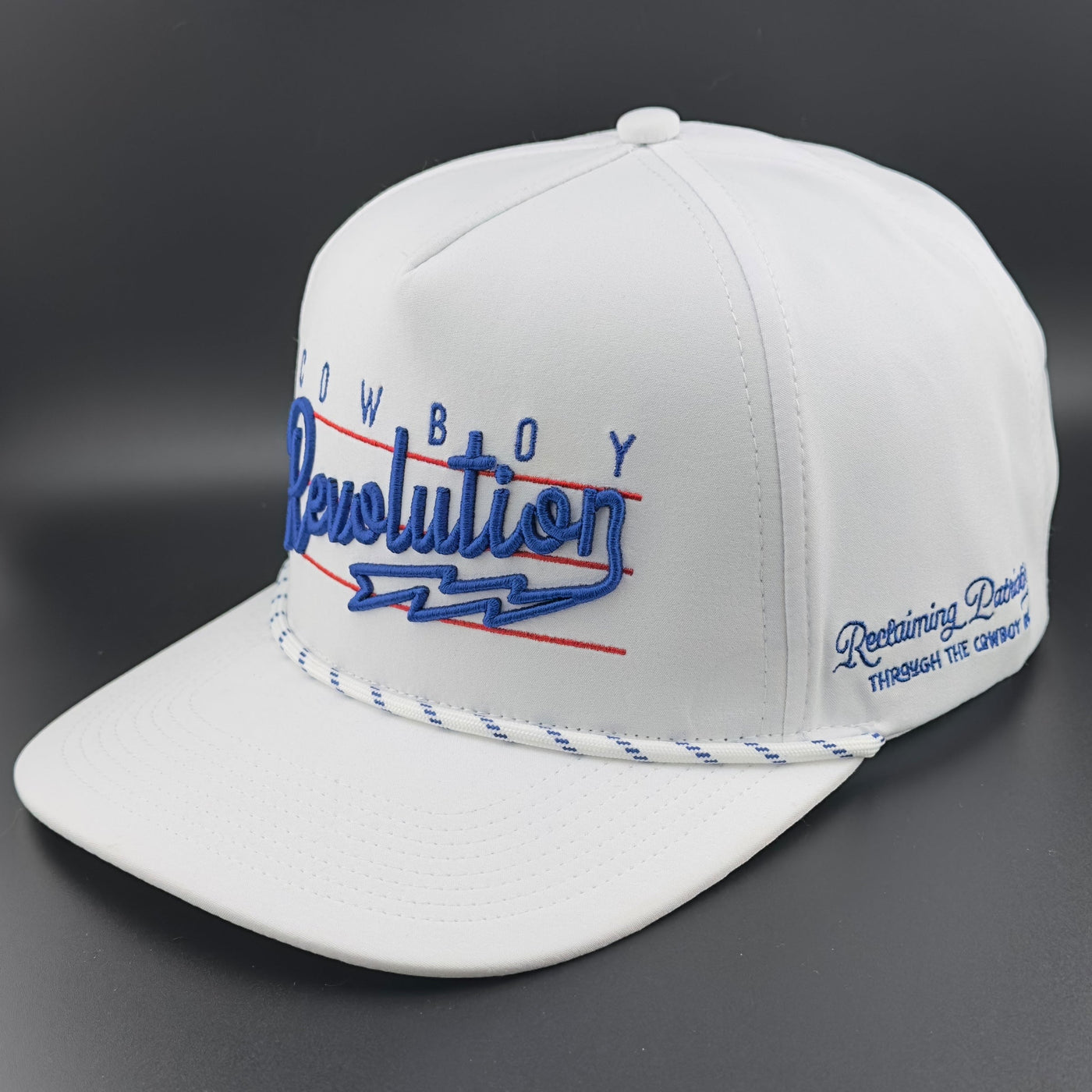 “Lightning" Logo - 5-panel Performance Hat - White