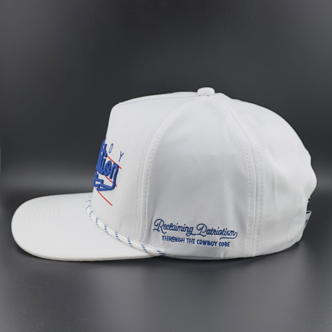 “Lightning" Logo - 5-panel Performance Hat - White