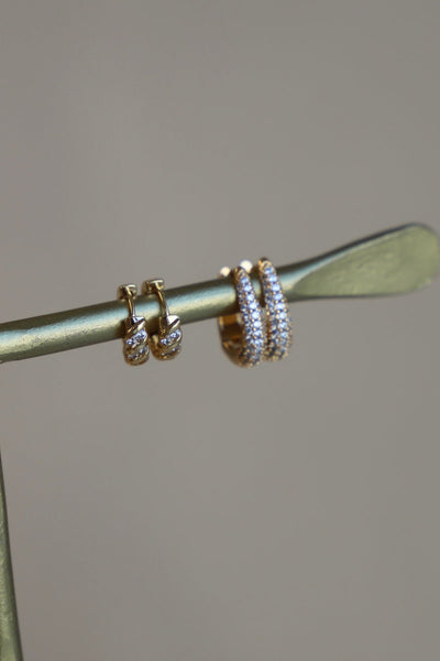 JESSIE CZ ROPE HUGGIE HOOP