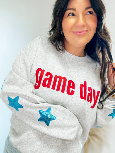 Game Day Sequin Star Sweatshirts