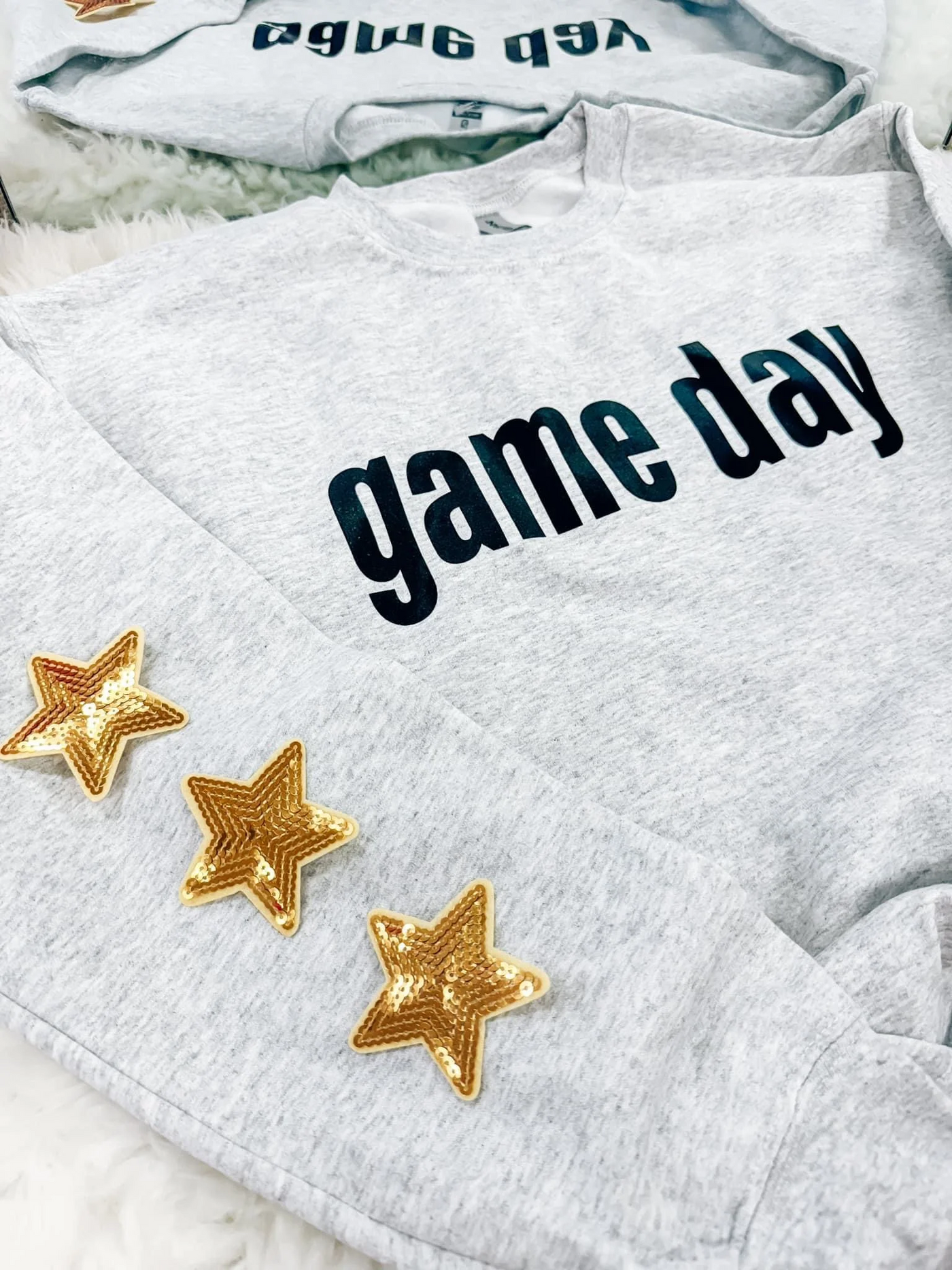 Game Day Sequin Star Sweatshirts