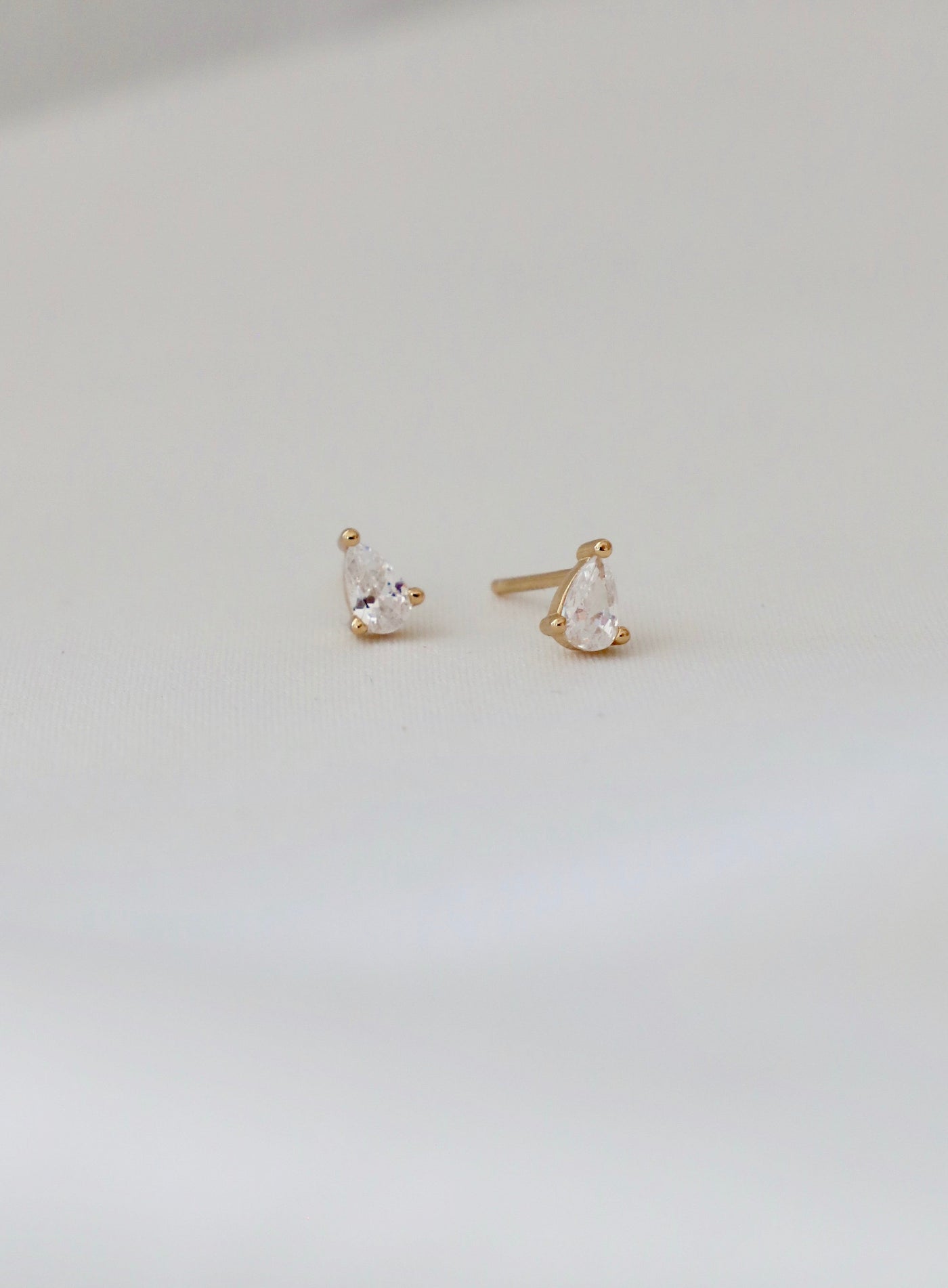 MINI TEARDROP CZ STUDS