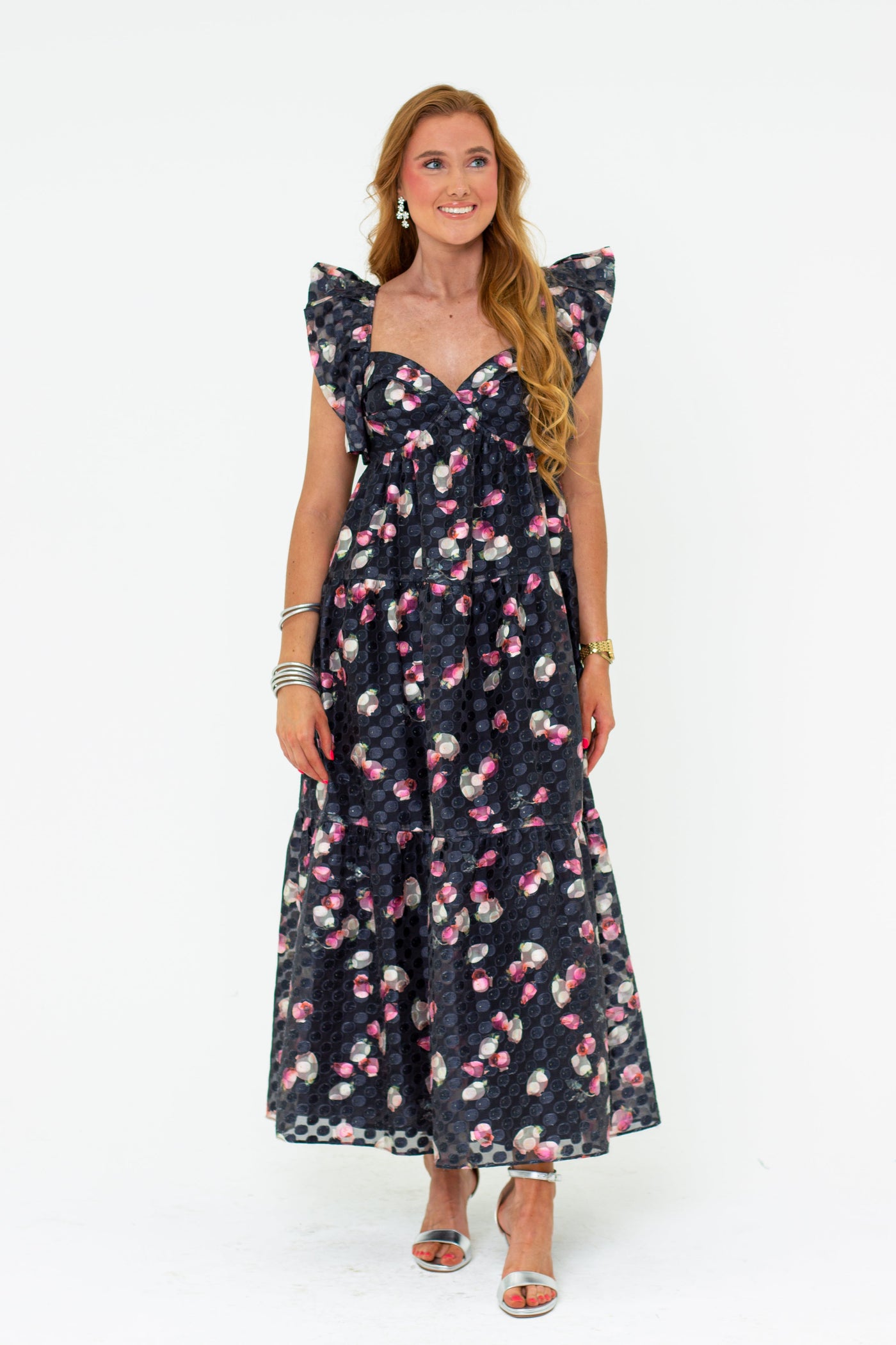 Lilly Sweetheart Neckline Maxi Dress - Twilight