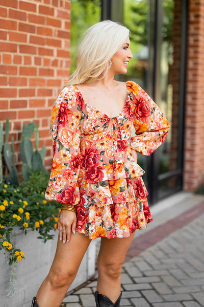 Jodi Ruffle Mini Dress - Harvest