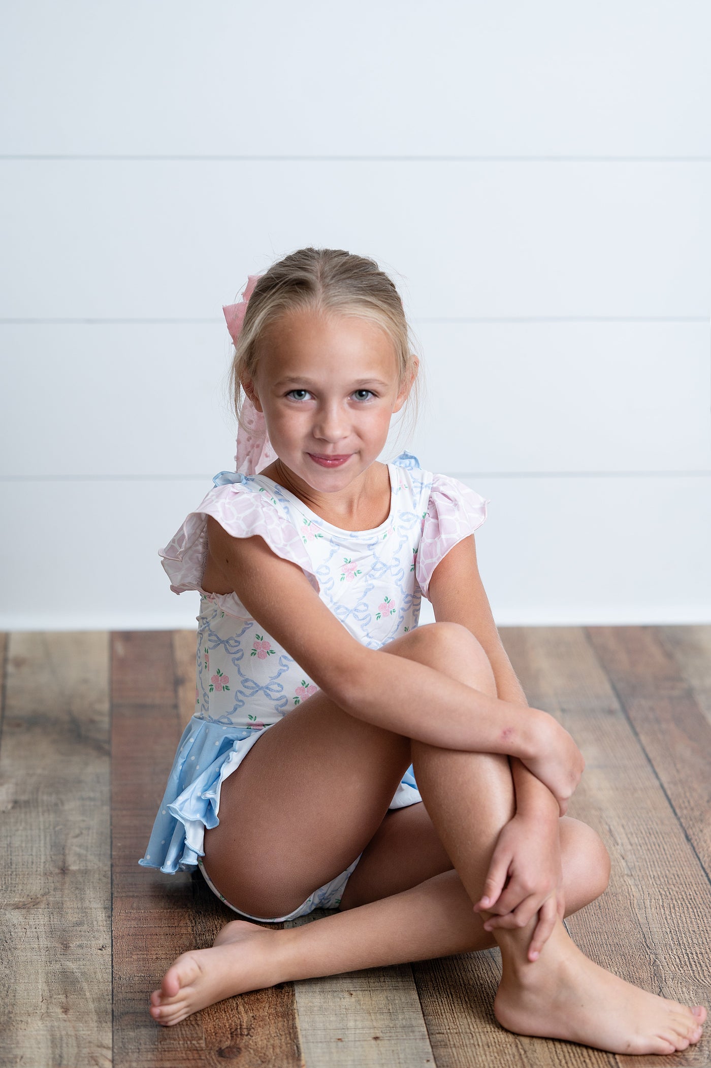 Pastel Floral Skirted Leotard