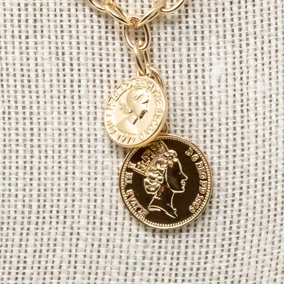 Double Royalty Coin Necklace