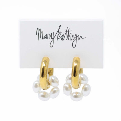 Malena Pearl Hoops