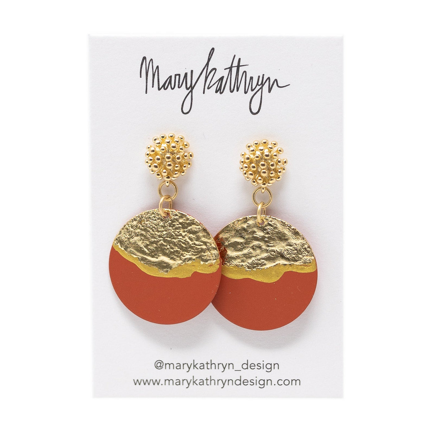 Orange Lorelei Disc Earrings