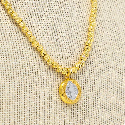 Two Toned Saint Benedict Necklace