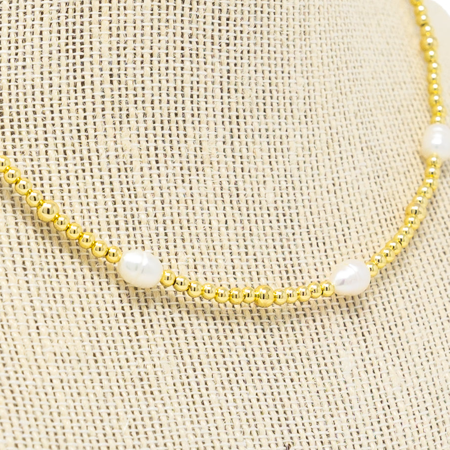 Malika Beaded Pearl Necklace