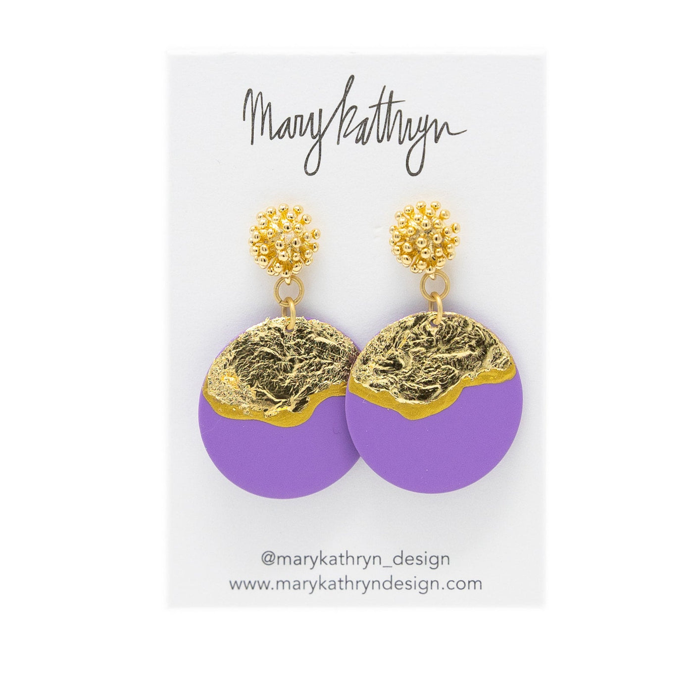 Lavender Lorelei Disc Earrings