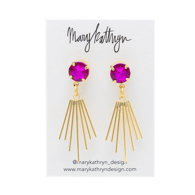 Hot Pink Cleopatra Earrings