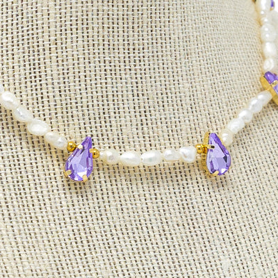 Olivia Lavender Pearl Chain