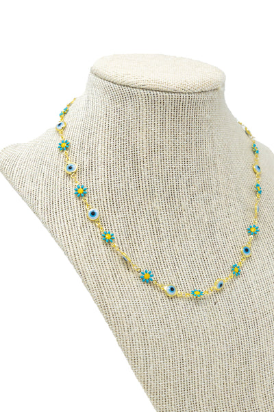 Teal Evil Eye + Daisy Chain