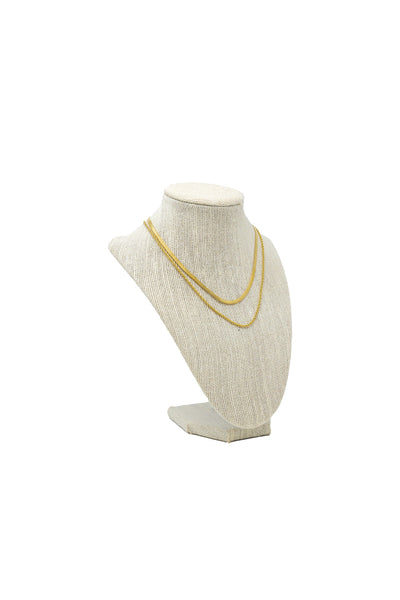 Rope + Herringbone Double Chain Necklace