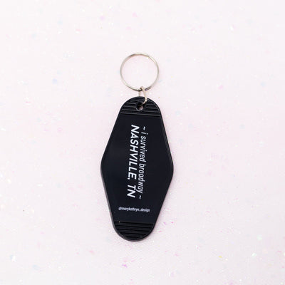 I Survived Broadway / Nashville Keychain (Black)