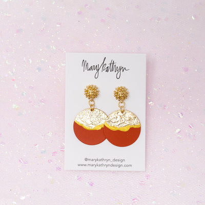 Orange Lorelei Disc Earrings