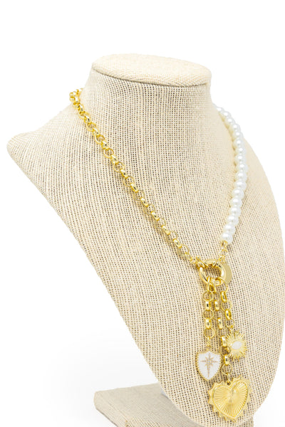 Clarabelle Pearl Charming Necklace