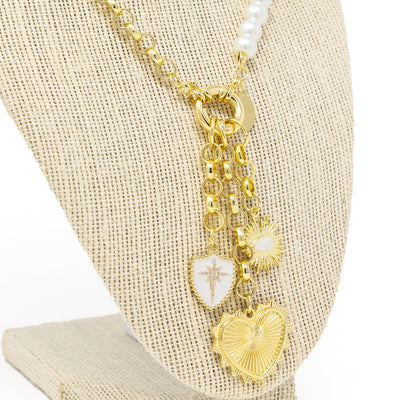 Clarabelle Pearl Charming Necklace