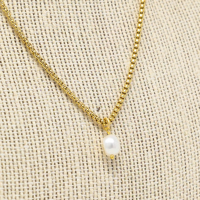 Single Pearl Chain Necklace