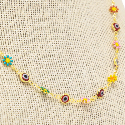 Rainbow Evil Eye + Daisy Chain