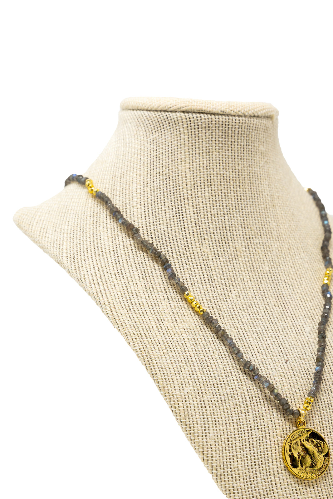 Buffalo Nickel Labradorite Necklace