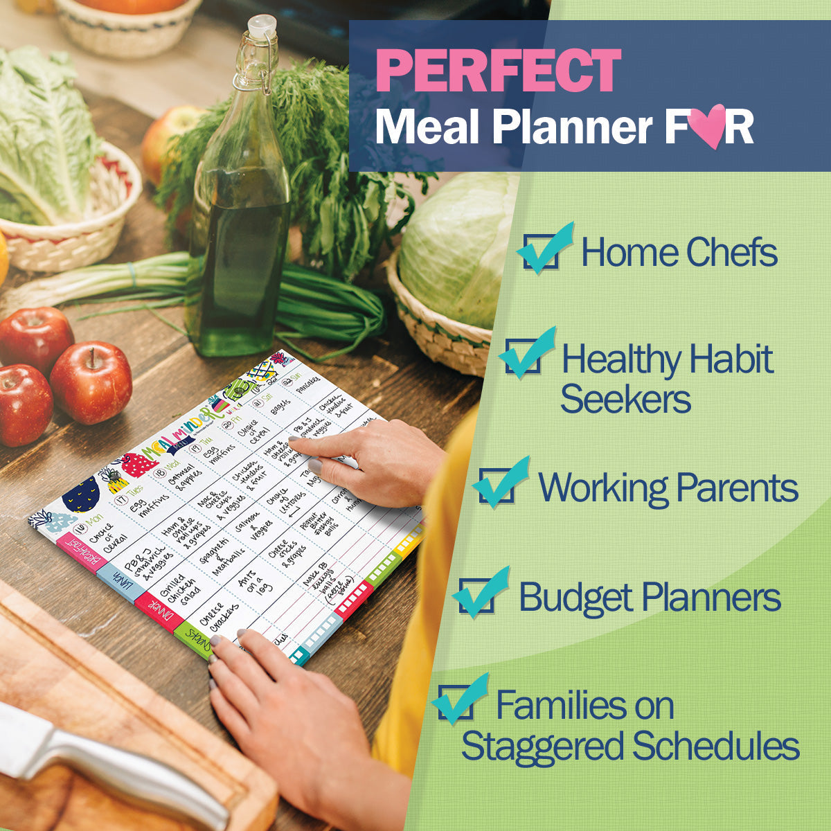 52-Week Meal Minder® Weekly Menu Planner Pad