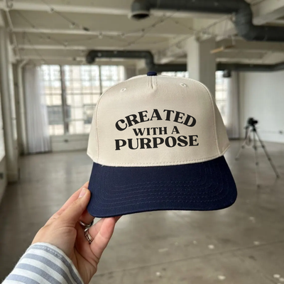 Created With a Purpose Trucker Hat | Christian Faith Baseball Cap