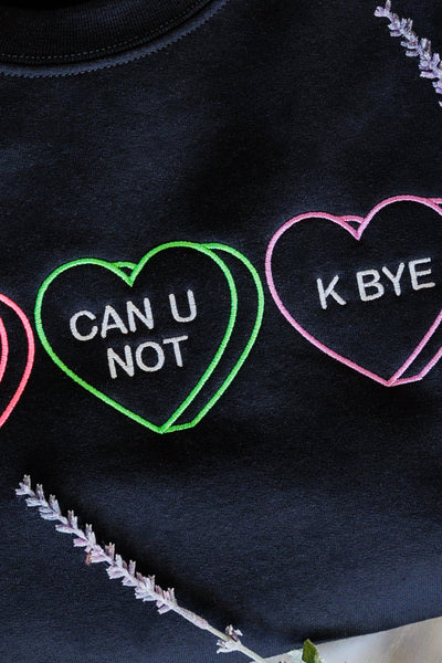 Snarky Valentine Embroidered Sweatshirt