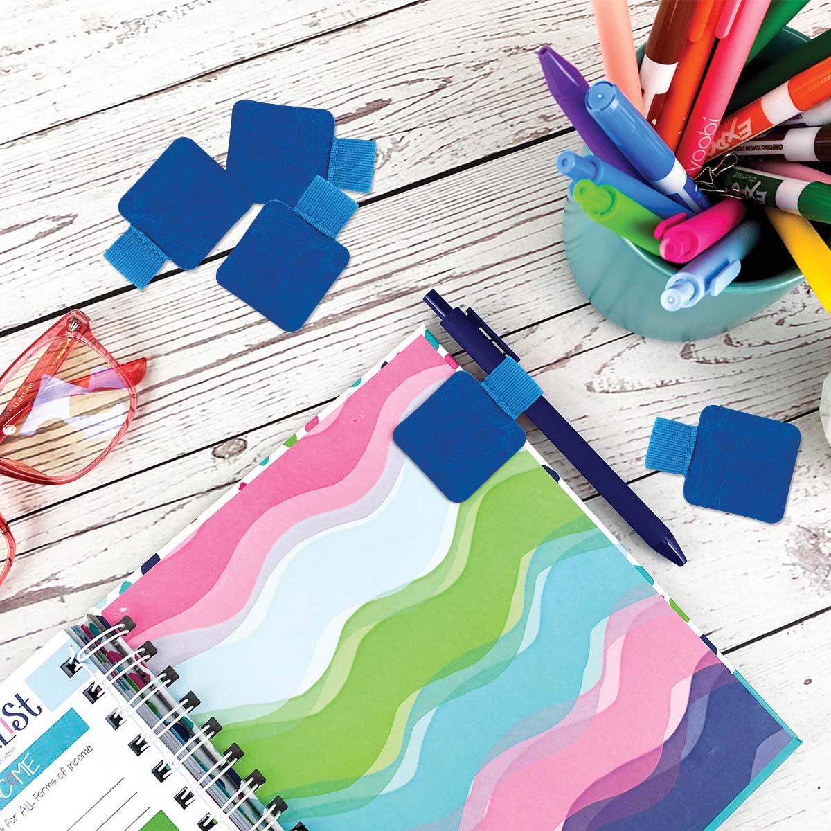 Self-Adhesive Elastic Pen Loop | Attach to any Planner, Journal or Notebook [3 Pen Loops/set]