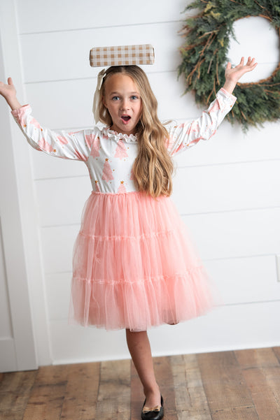 Pink Tree Tulle Dress