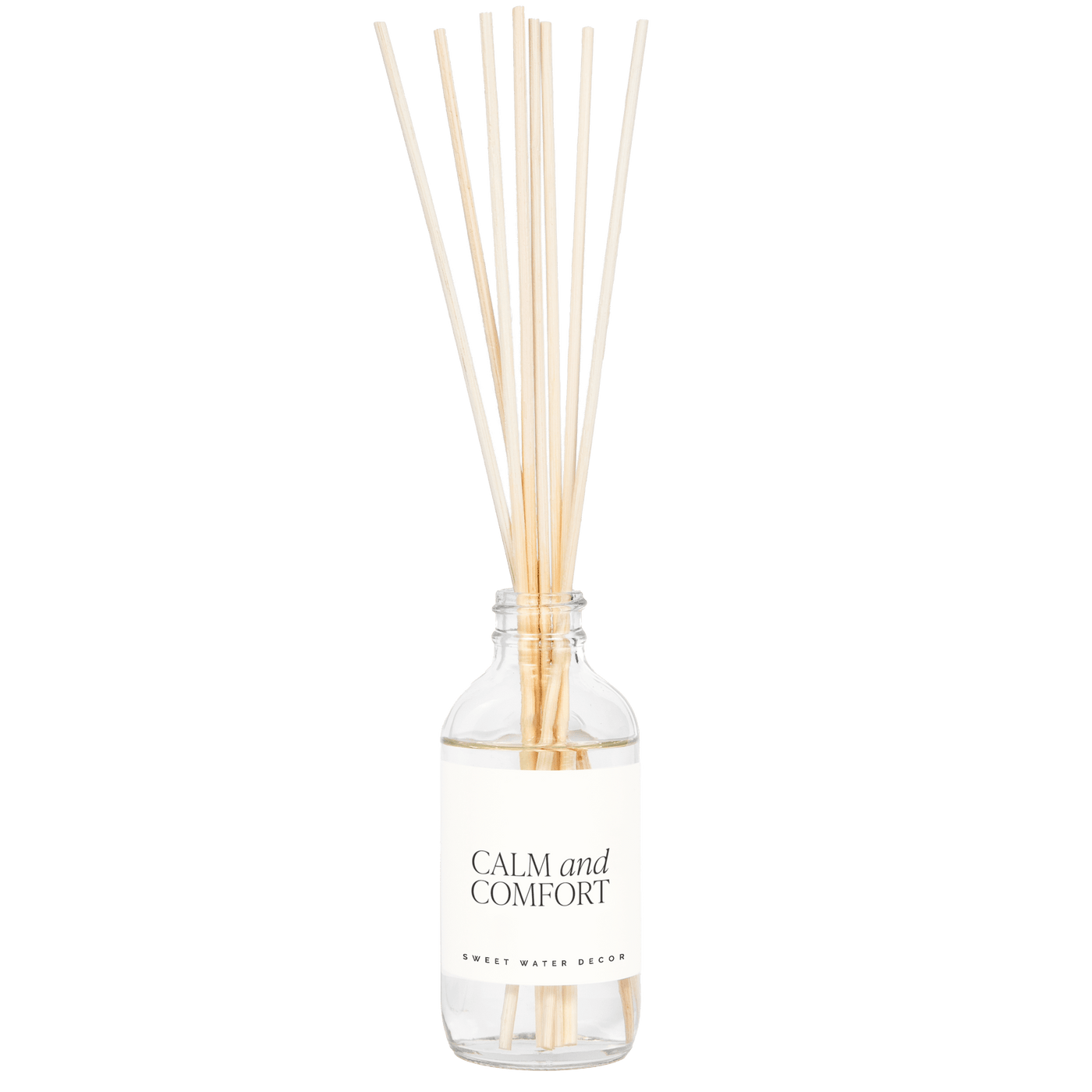 Calm and Comfort Clear Reed Diffuser (Self Care Lavender and Eucalyptus)