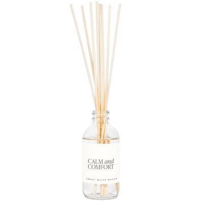 Calm and Comfort Clear Reed Diffuser (Self Care Lavender and Eucalyptus)
