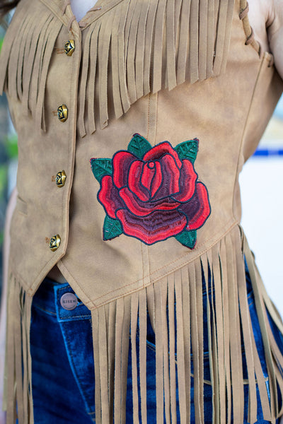 Wild Rose Fringe Vest