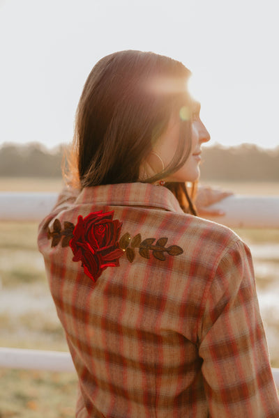 Pretty Plaid Cowboy Button Up
