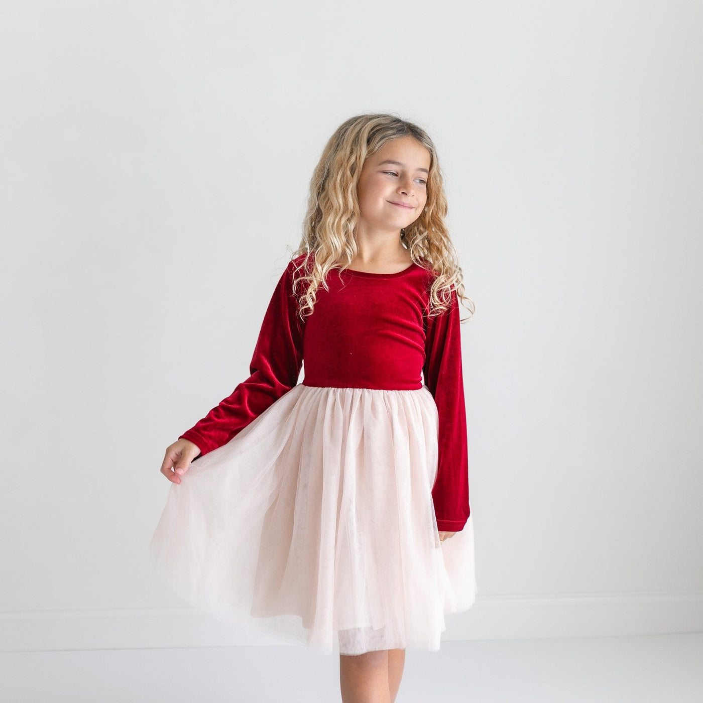 Red Velvet Tulle Dress