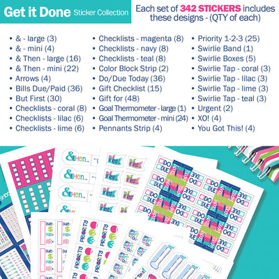 Best Planner Stickers | Family, Work, To-Dos, Events, Goals | 8 Styles