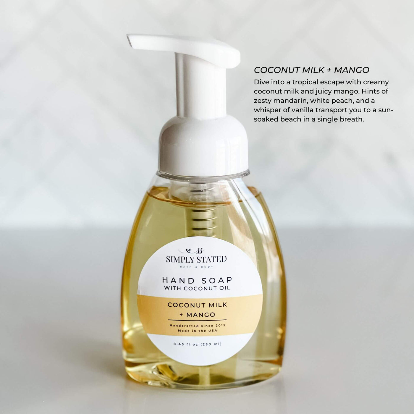 Signature Foaming Hand Soap – Gentle Coconut Oil-Based Liquid Soap